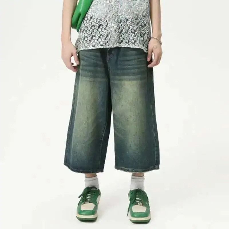 Japanese Brand Retro Blue High Street Calf-Length Denim Size US 32 / EU 48 - 4 Thumbnail
