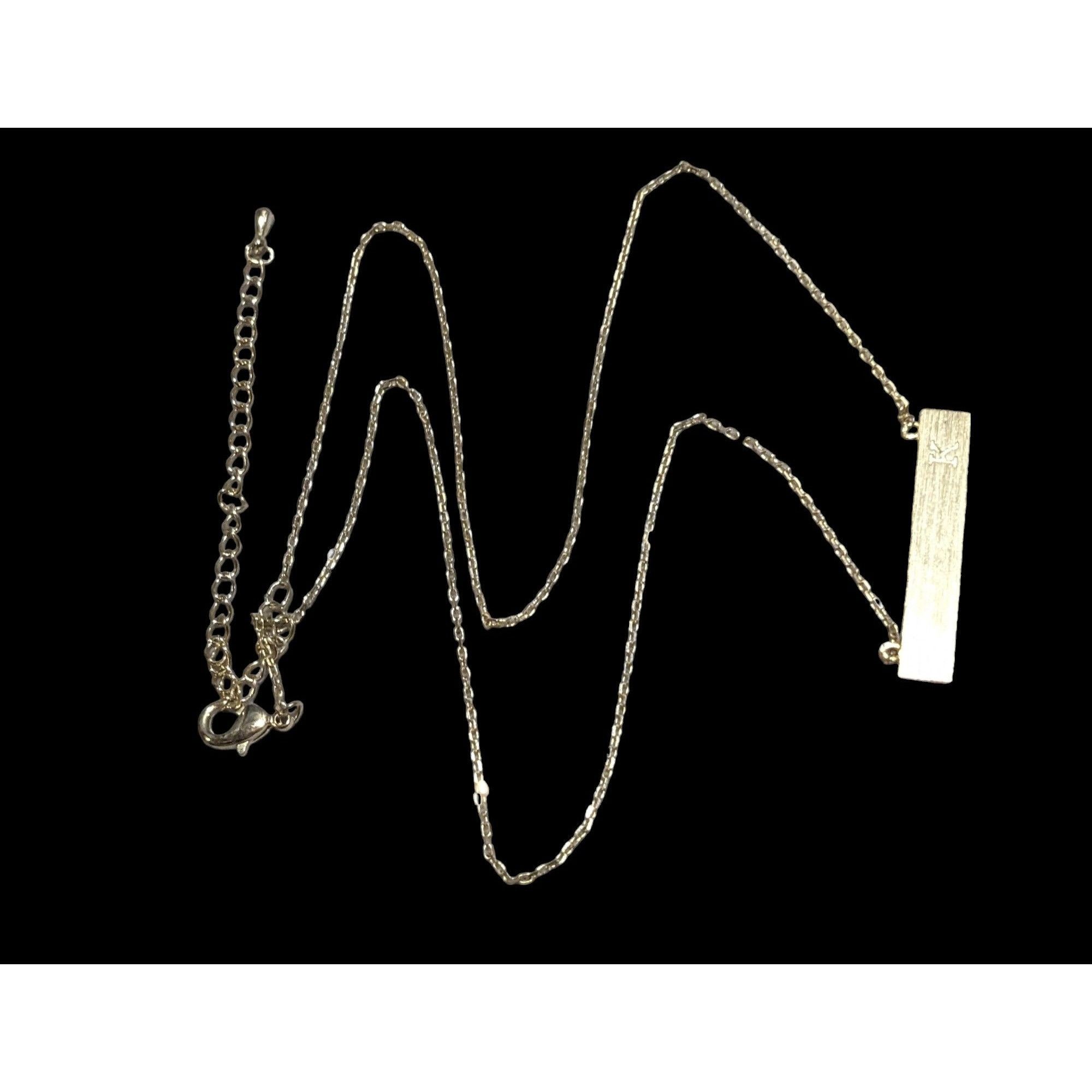 Other Gold Bar Necklace With Initial K Size ONE SIZE - 4 Thumbnail