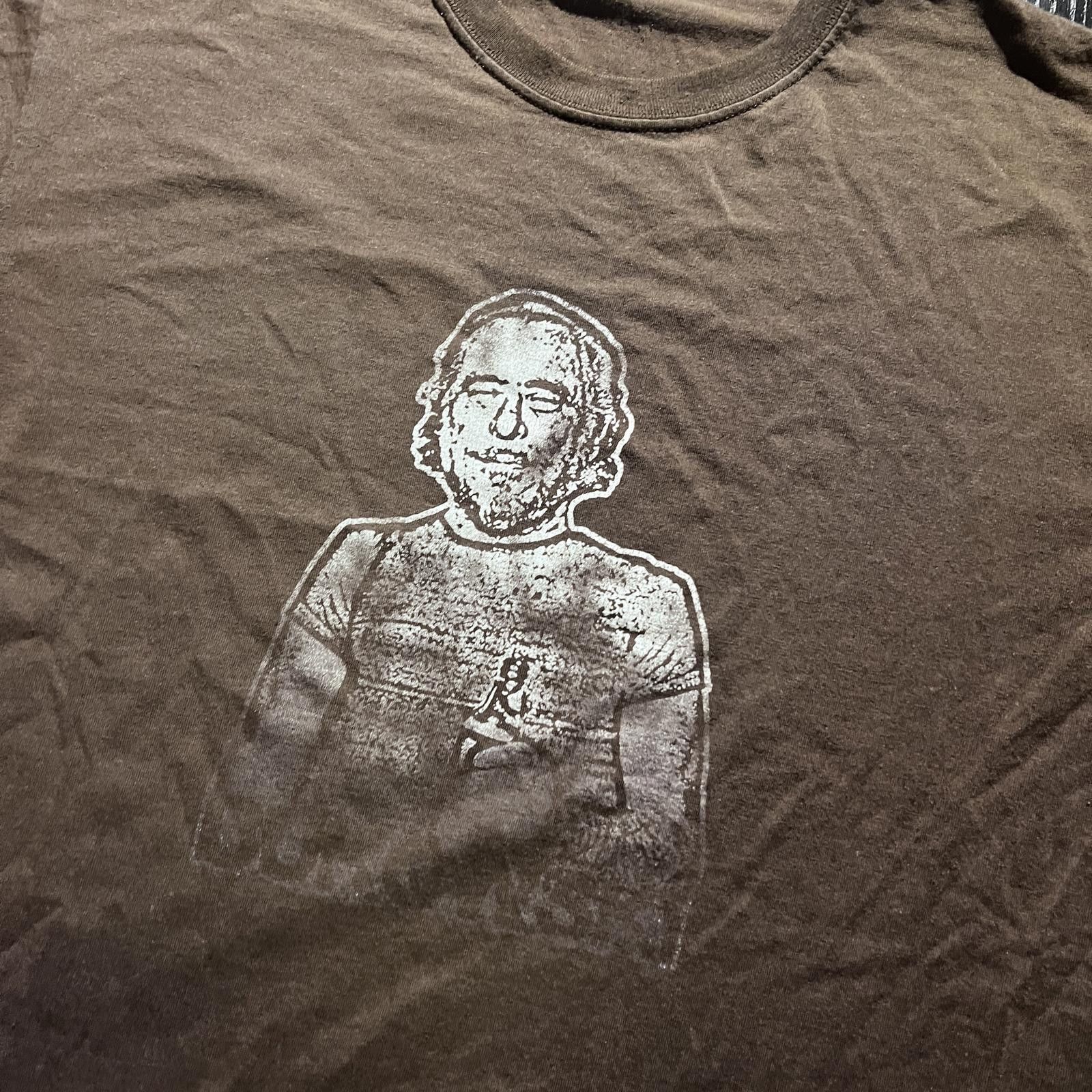 Jerzees Vintage Bukowski Tee Shirt Brown Size US L / EU 52-54 / 3 - 3 Thumbnail