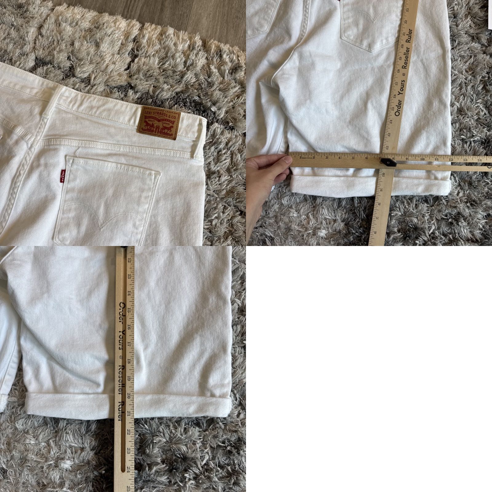 Levi's VINTAGE Levi's Bermuda Short Jorts White Women 22W Shorts Size 40" / US 18 - 8 Thumbnail
