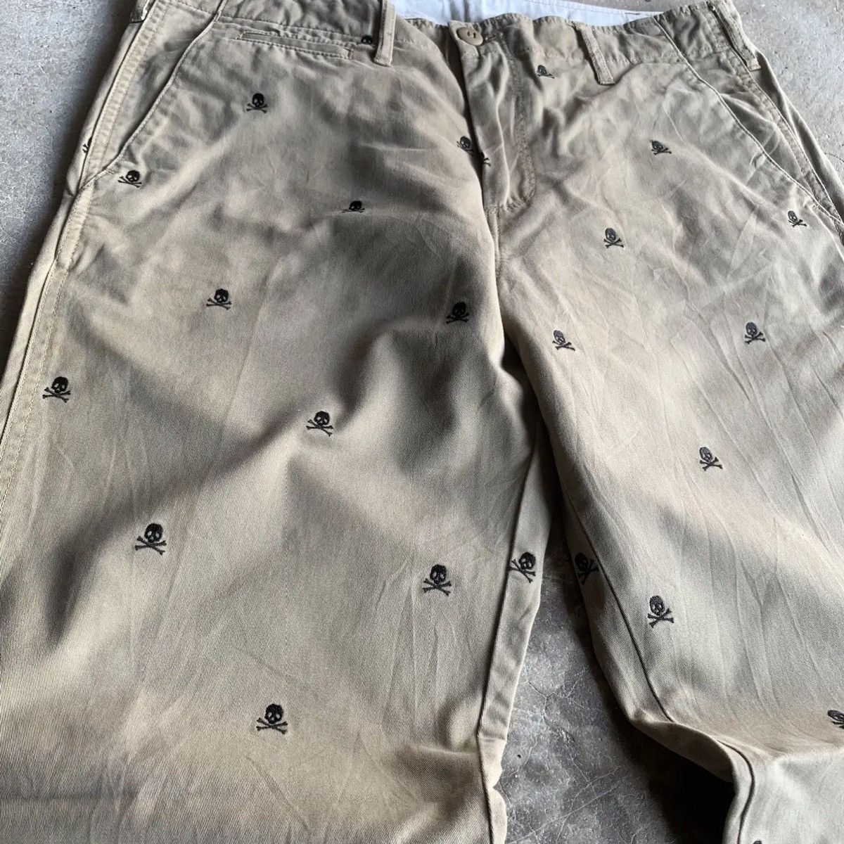 Japanese Brand 💥 STEALS 💥 Skulls Embroidery W32 L31 Fatique Chino Pants Size US 32 / EU 48 - 4 Thumbnail