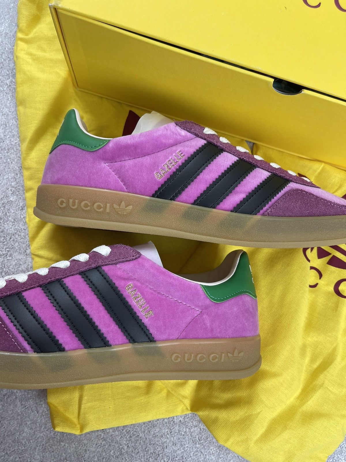 Adidas Adidas x Gucci Gazelle Velvet Pink Size US 7 Women’s Size US 7 / IT 37 - 11 Thumbnail