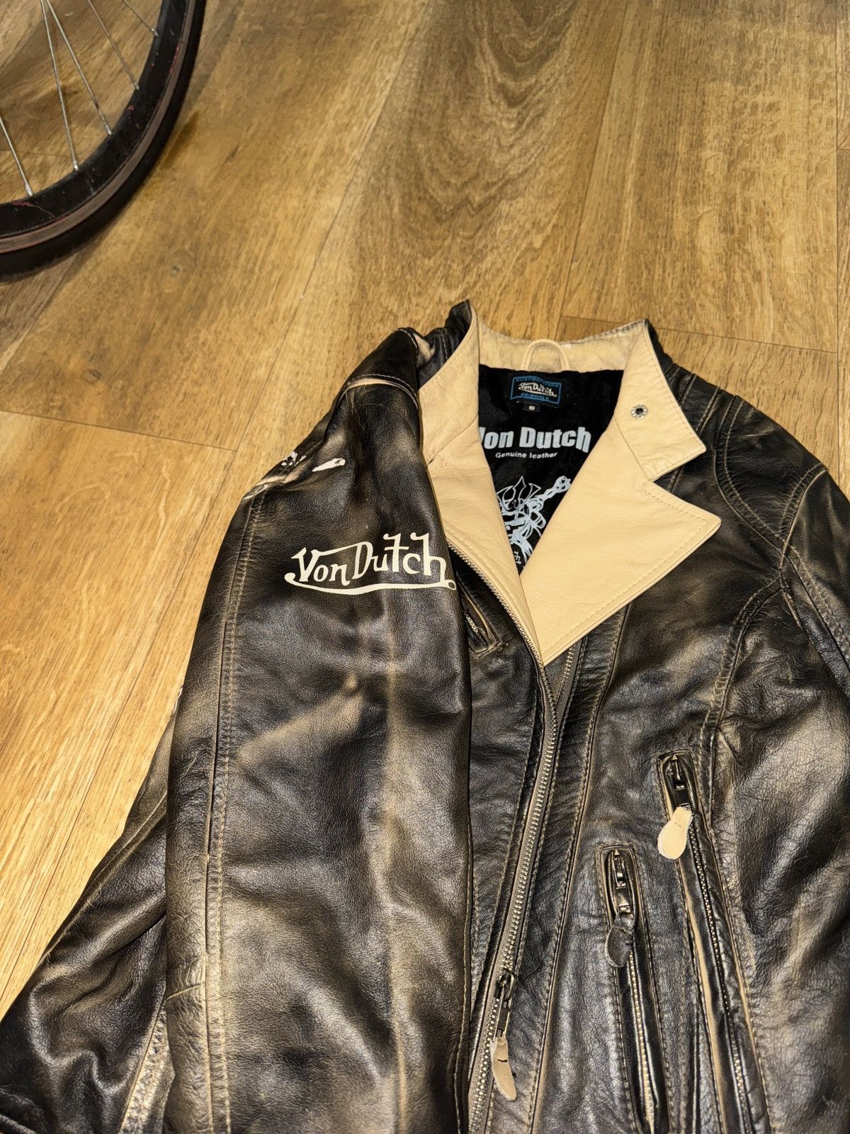 Von Dutch VINTAGE RARE VON DUTCH LEATHER JACKET Size S / US 4 / IT 40 - 8 Thumbnail