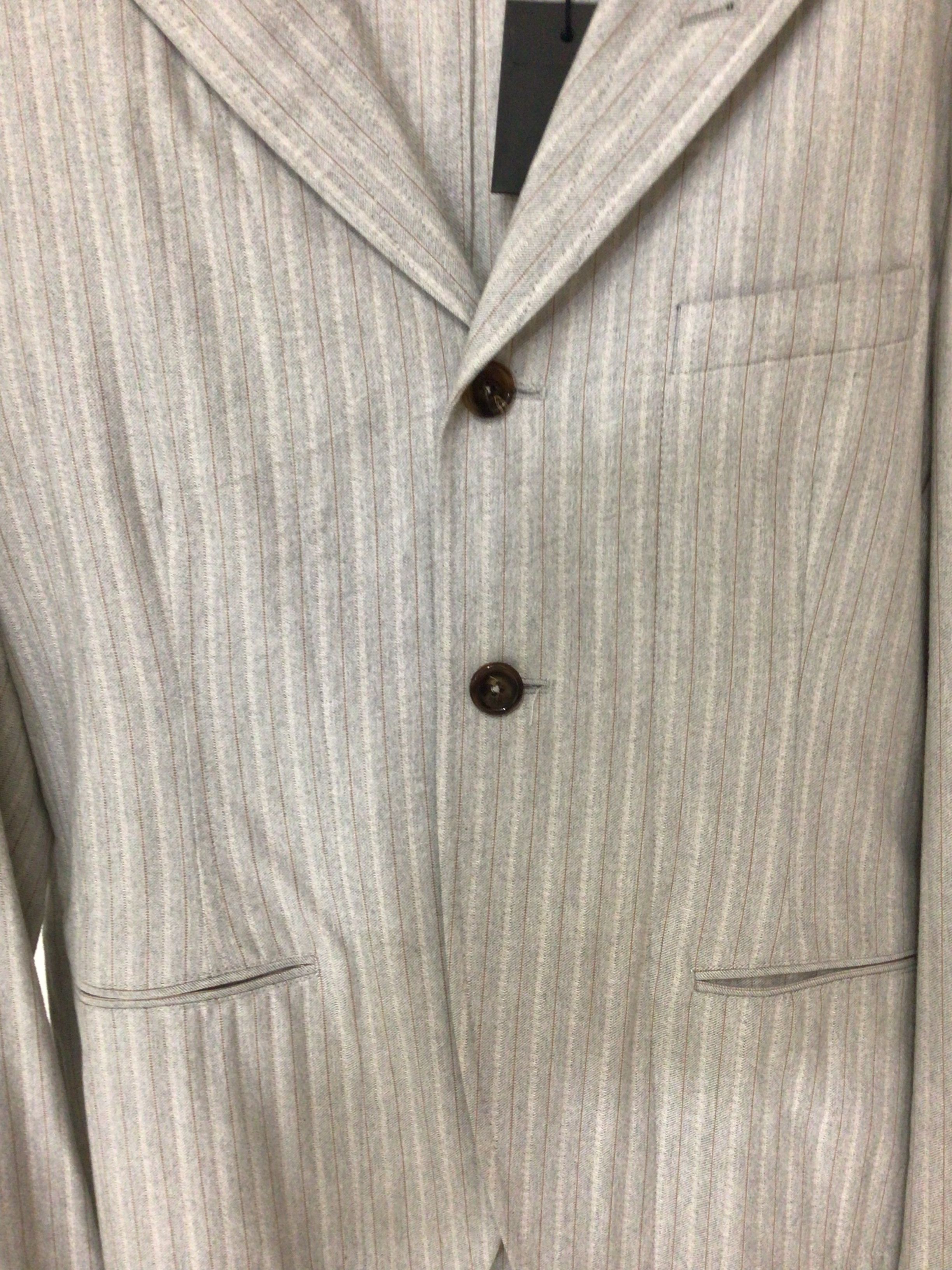 Ann Demeulemeester Ann Demeulemeester Gray Pinstriped Blazer Size 50L - 3 Thumbnail