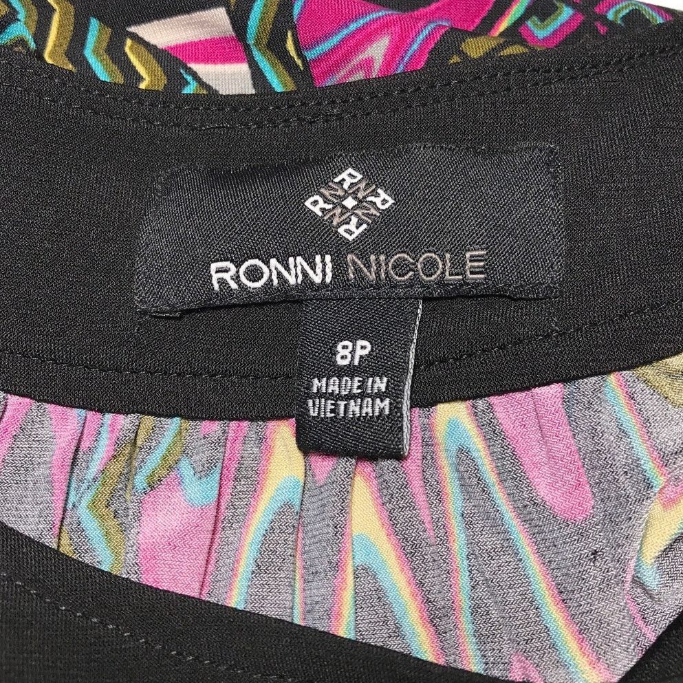 Other Ronni Nicole Abstract Scoop Neckline Sleeveless Dress 8 Size M / US 6-8 / IT 42-44 - 3 Thumbnail