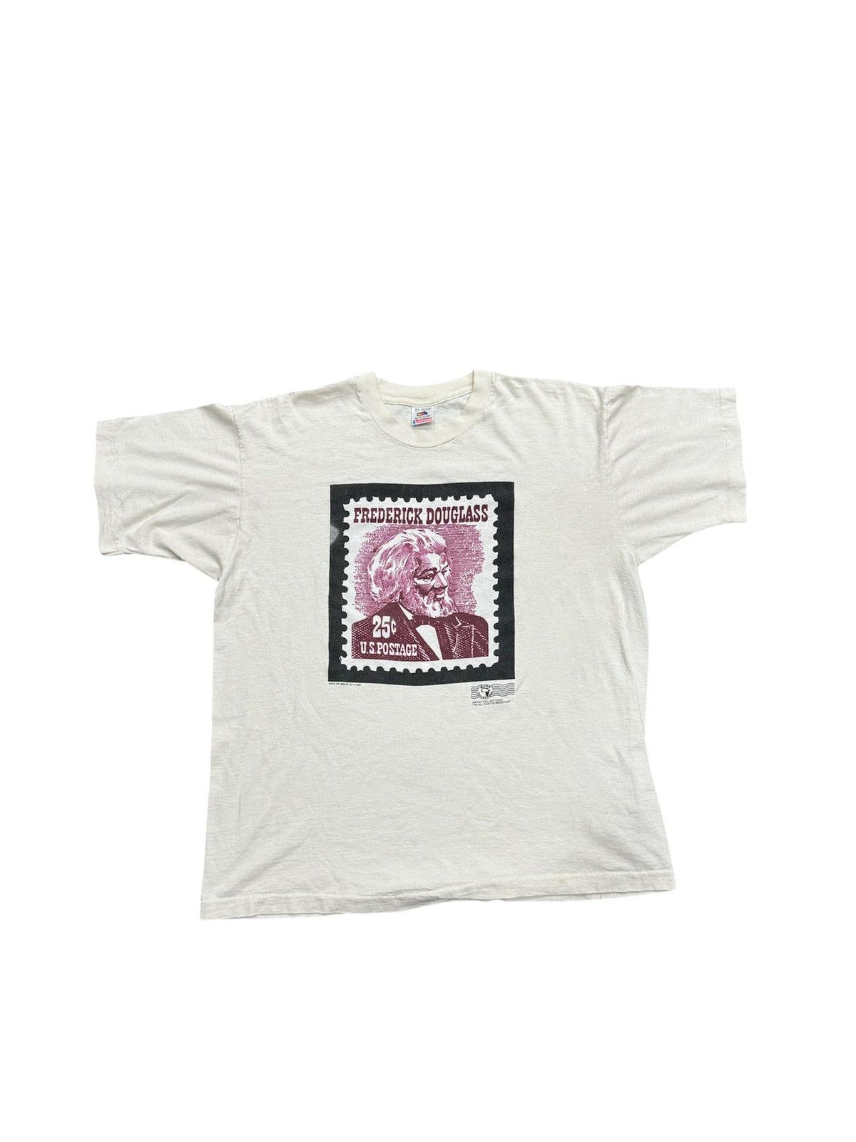 Vintage Vintage Frederick Douglass Stamp T shirt Size US XL / EU 56 / 4 - 1 Thumbnail