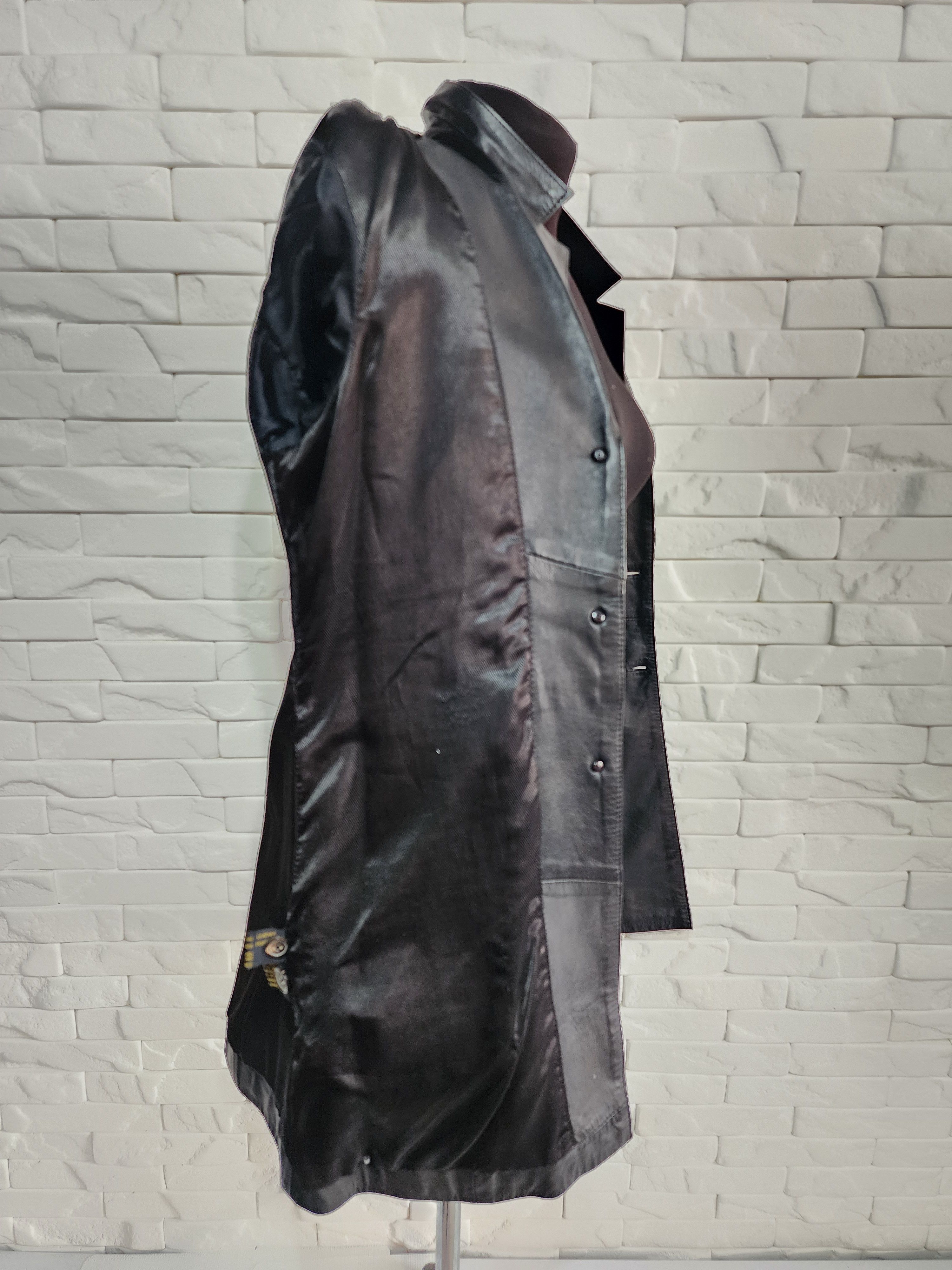 Genuine Leather Stylish long women's leather jacket. Size M / US 6-8 / IT 42-44 - 8 Thumbnail