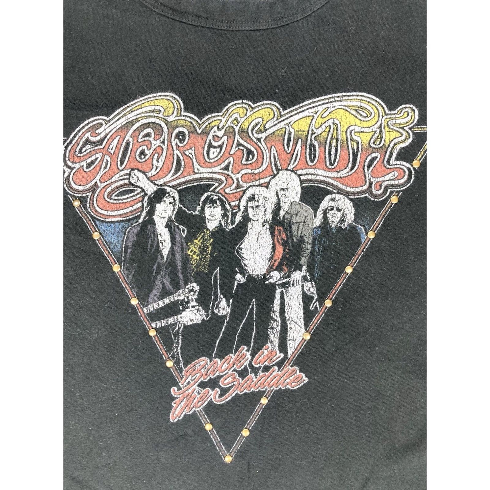 Aerosmith Aerosmith Back In The Saddle Crop Graphic T-shirt Women Small Black Music, T-Shirt, Cropped, Small, Black, Women, Aerosmith, Music, Retro, Colorful Size S / US 4 / IT 40 - 2 Thumbnail