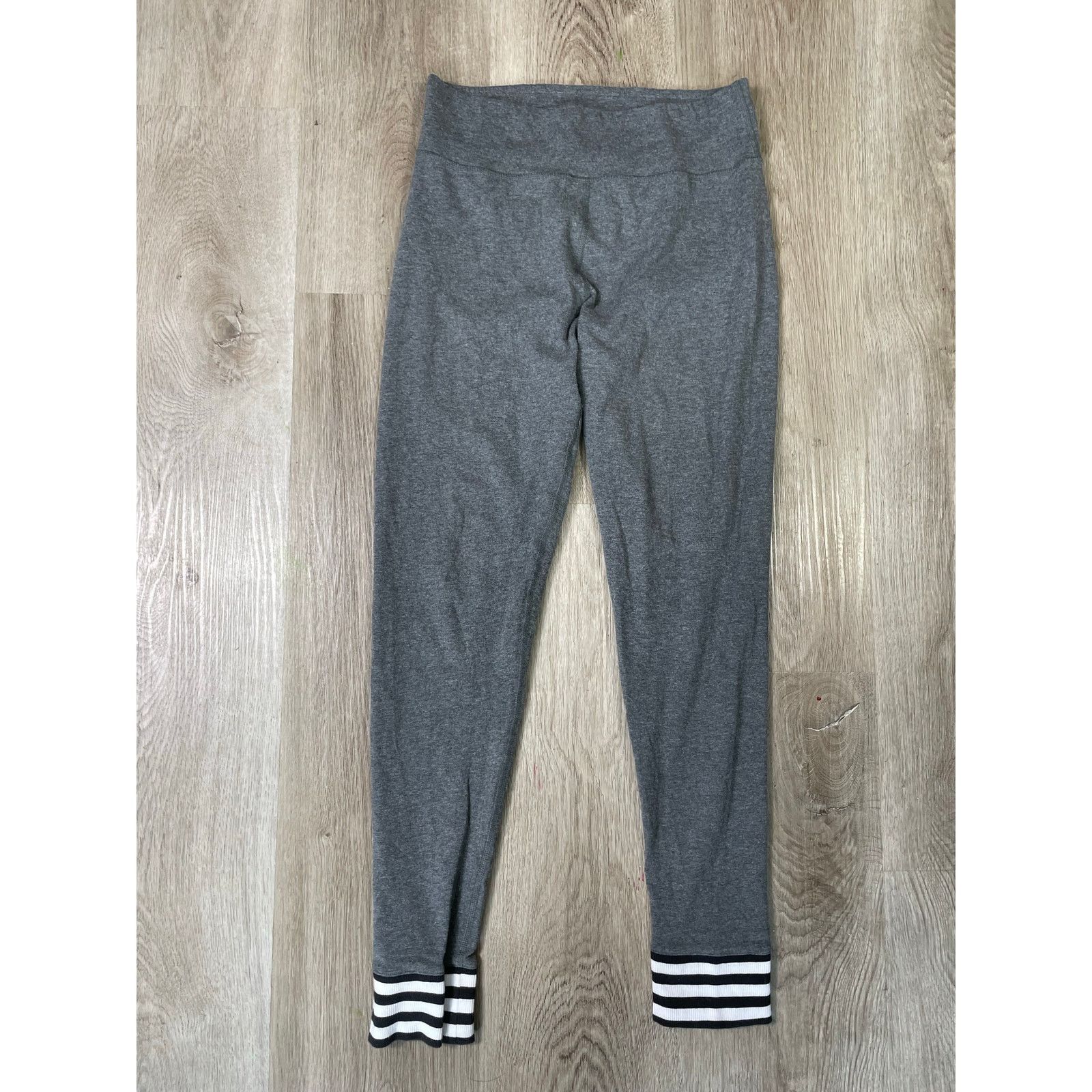 Adidas Adidas 3-Stripes Leggings Gray Cotton Blend Women's M Size 24" / US 00 / IT 34 - 1 Thumbnail