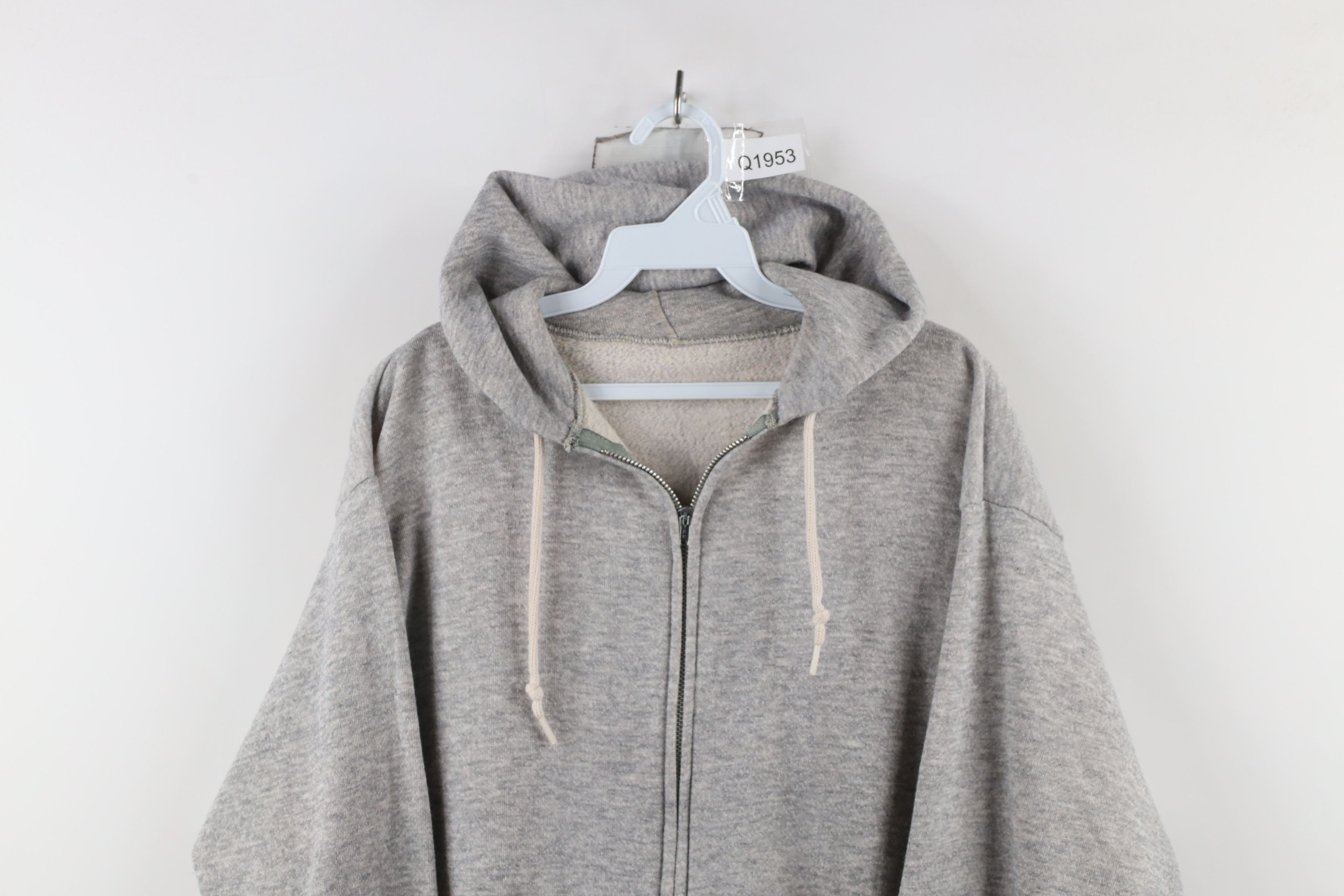 Vintage Vintage 70s Streetwear Full Zip Hoodie Heather Gray USA Size US M / EU 48-50 / 2 - 2 Thumbnail