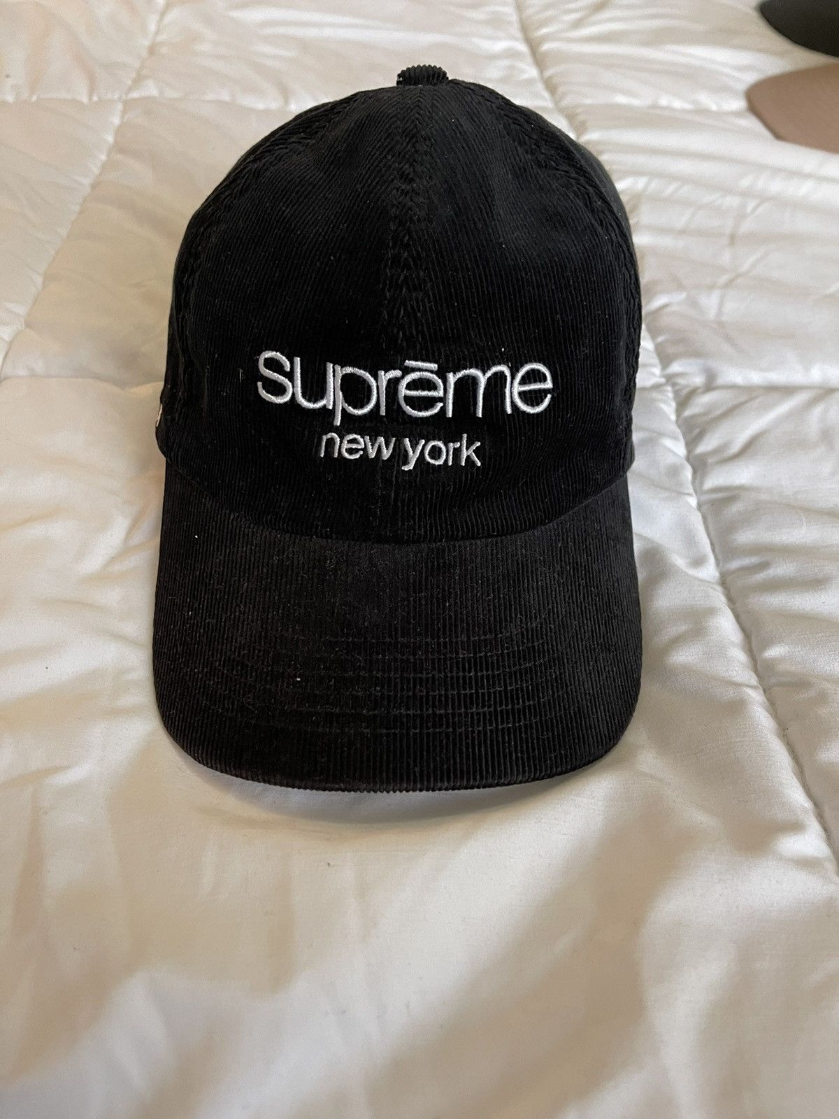 Supreme Supreme Gore-Tex Corduroy Classic Logo Panel Hat Black