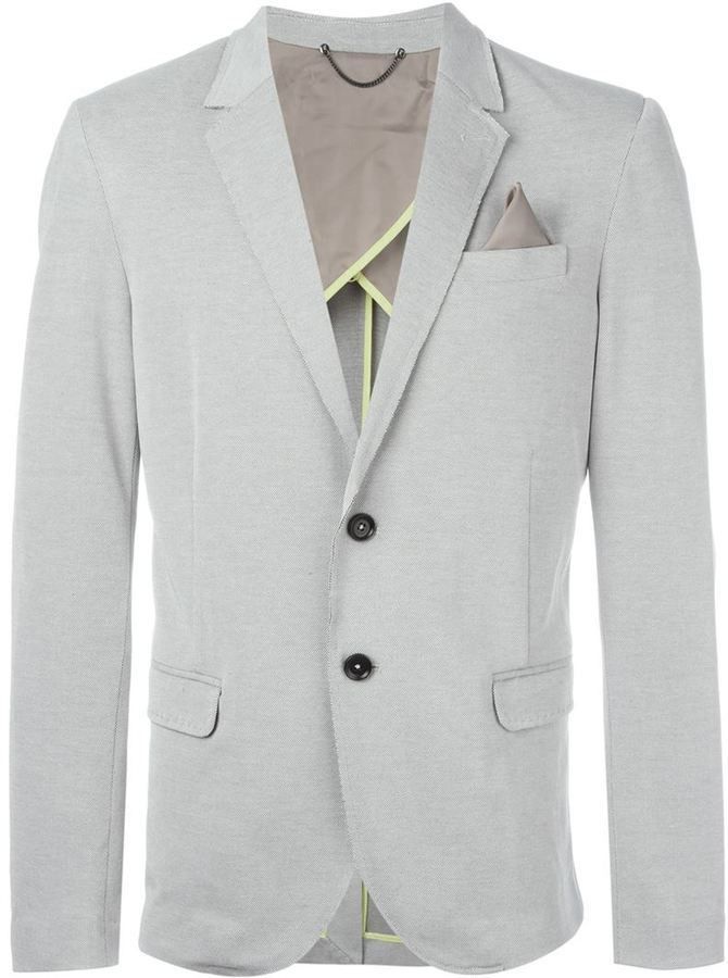 Diesel DIESEL Gray Slim Fit Blazer Jacket EU 44 Size US S / EU 44-46 / 1 - 1 Thumbnail