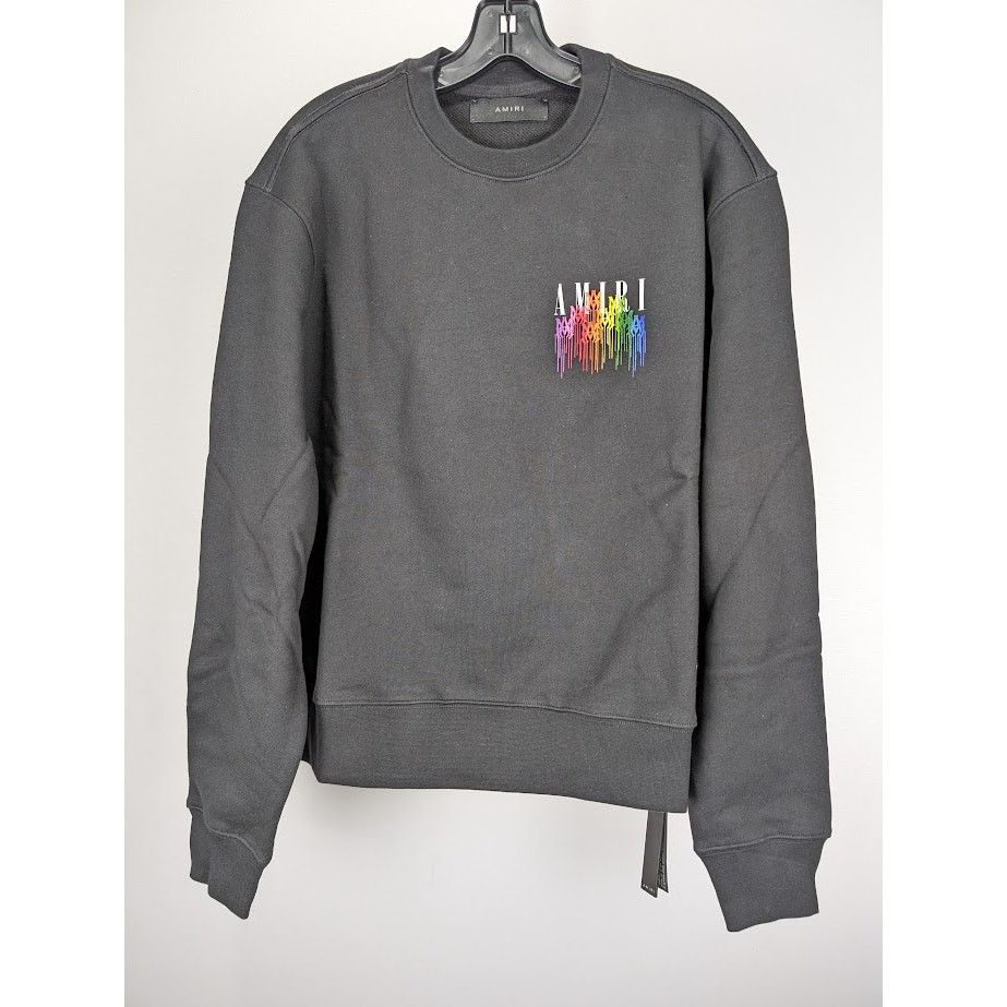 Amiri o1rshd1 Q:2 / MA Drip Collage Crewneck Sweater in Black Size US L / EU 52-54 / 3 - 3 Thumbnail