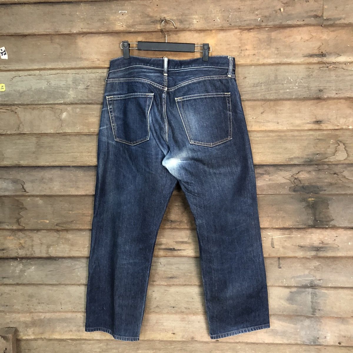 Japanese Brand Uniqlo Jeans Blue Distressed Denim Pants #7324 Size US 35 - 12 Thumbnail