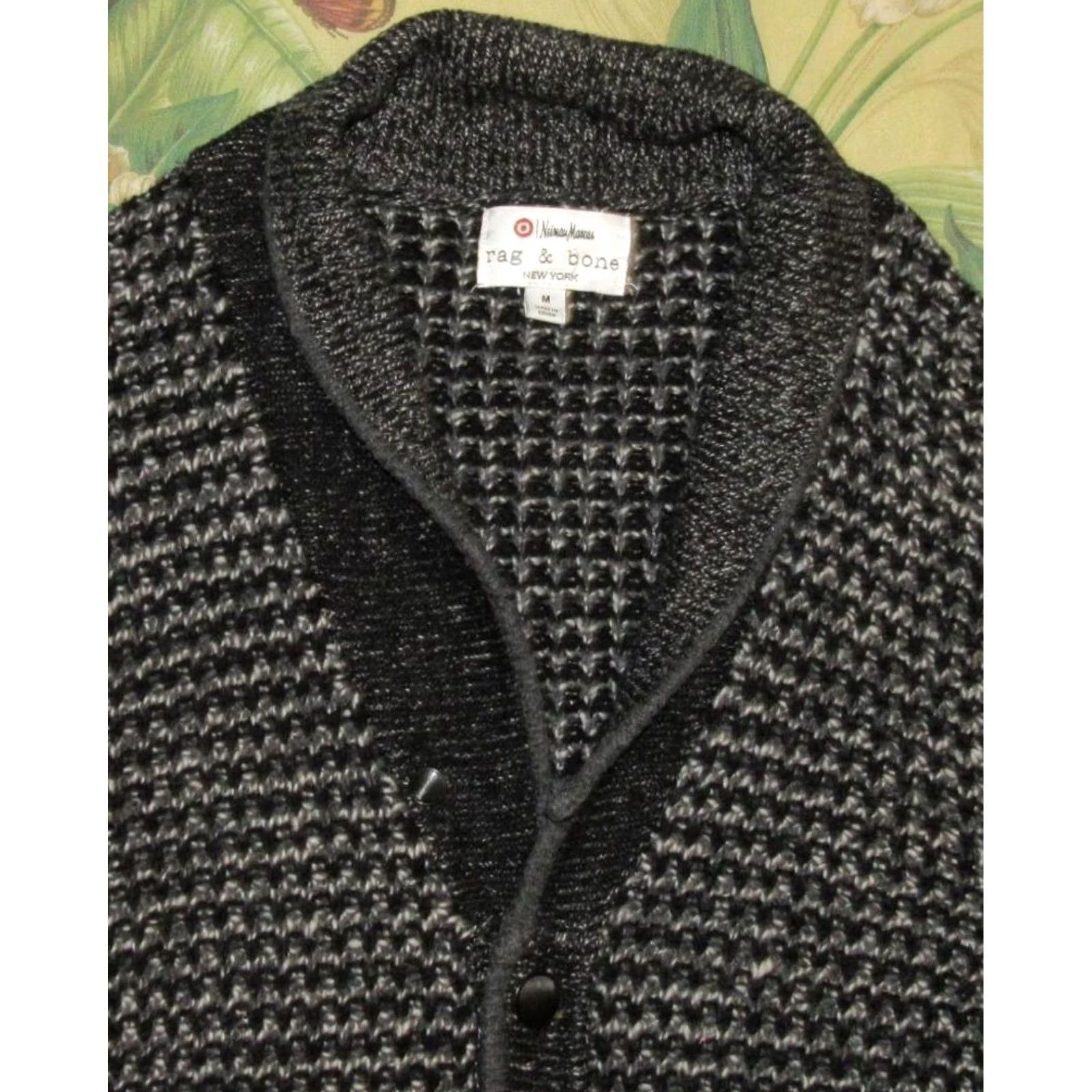 Rag & Bone RAG & BONE Cardigan Men Charcoal Grey Wool Blend Cardigan Sweater Medium Size US M / EU 48-50 / 2 - 2 Thumbnail