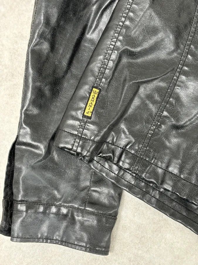 Armani 2000s Armani Black Eco Leather Biker Jacket Size US M / EU 48-50 / 2 - 10 Thumbnail