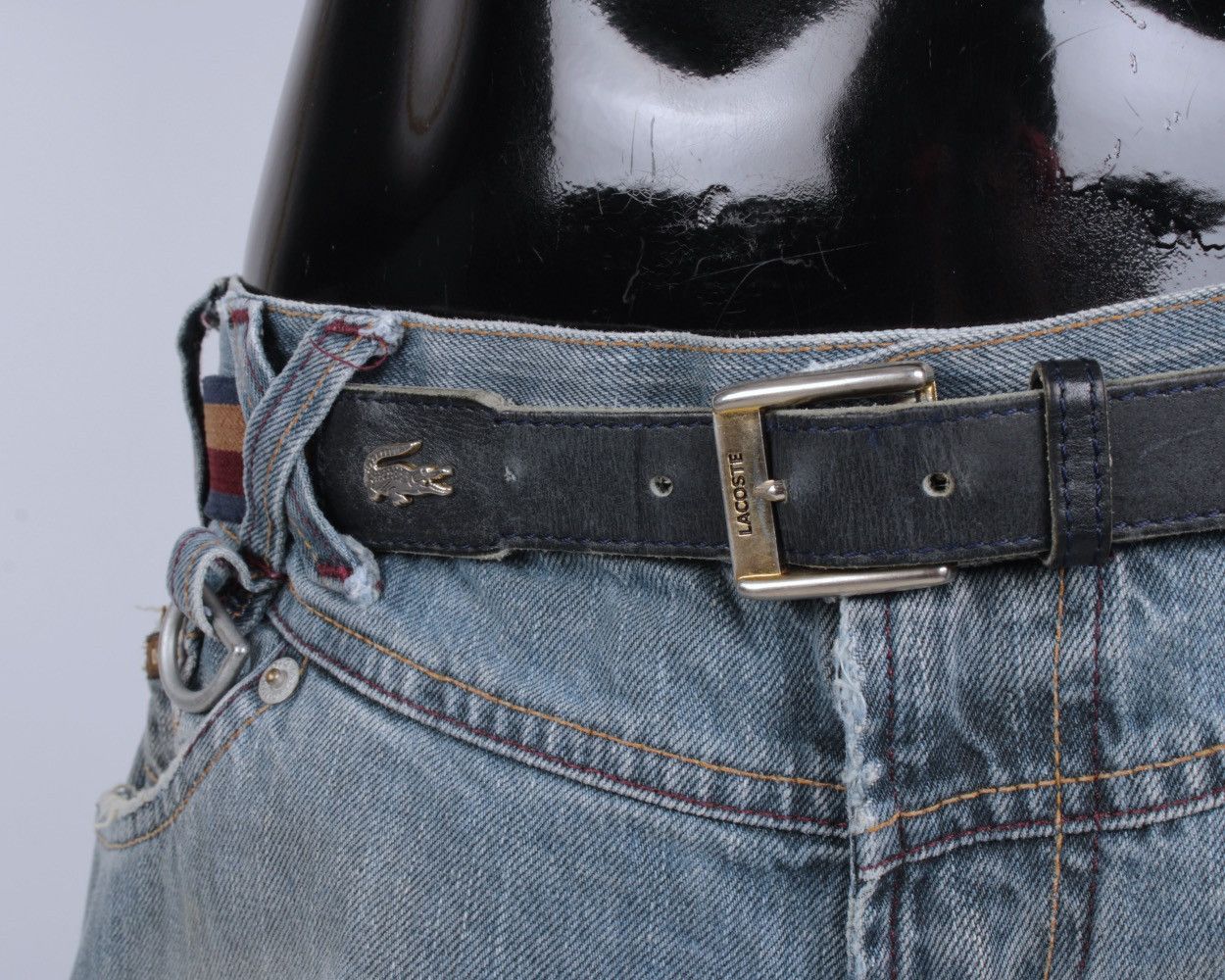 Lacoste × Vintage Lacoste Vintage Stretch Canvas Leather Mens/Unisex Belt Size ONE SIZE - 6 Thumbnail