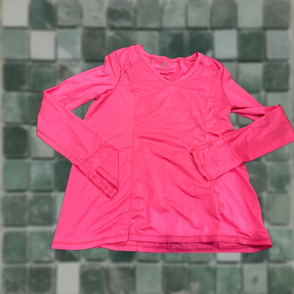 Pinko VINTAGE SM Shirt Womens XL Pink Long Sleeve Athletic Activewear Shirt Size XL / US 12-14 / IT 48-50 - 1 Thumbnail
