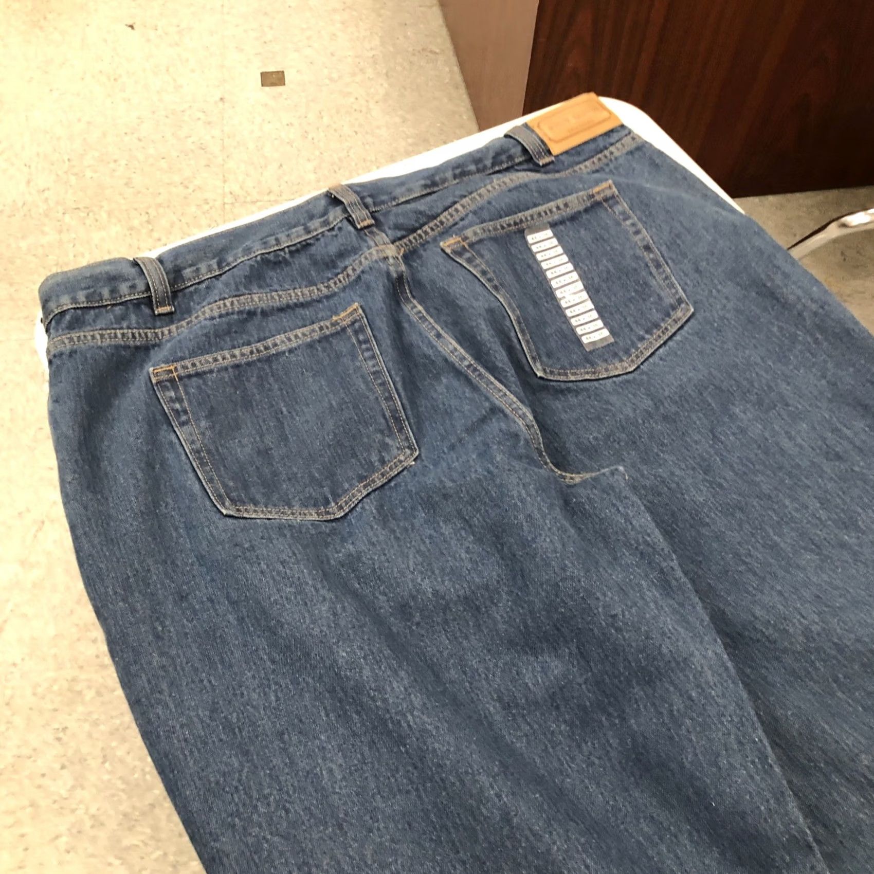 Vintage North Canyon Traders Jeans 5-Pocket 44"W x 34"L Blue Denim Bootcut Men’s Heavyweight Regular Rise 14.5" 100% Cotton Size US 44 / EU 60 - 2 Thumbnail