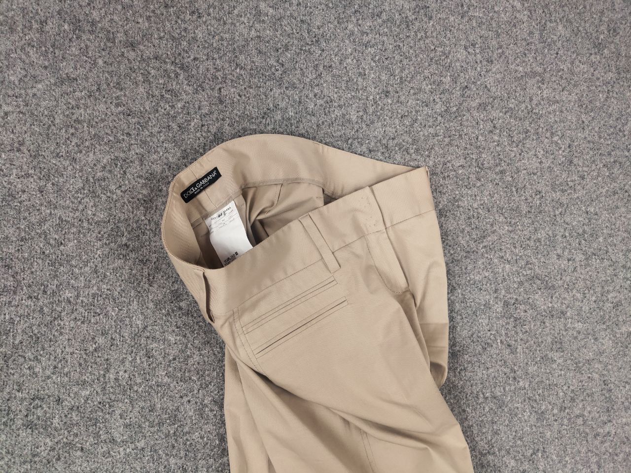 Dolce & Gabbana Dolce & Gabbana Womens Beige Casual Straight Leg Pants Size 30" / US 8 / IT 44 - 8 Thumbnail