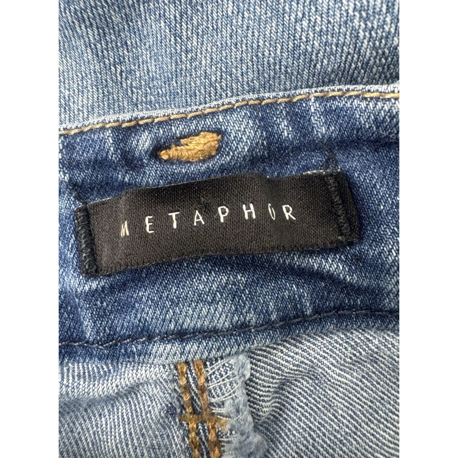 Vintage Metaphor Wash Jeans Distressed Ankle Womens Size 10 City Preppy Metaphor Ankle Jeans 10 Blue Cotton Denim Spandex Polyester Rayon Cotton Leather? Size 32" / US 10 / IT 46 - 7 Thumbnail