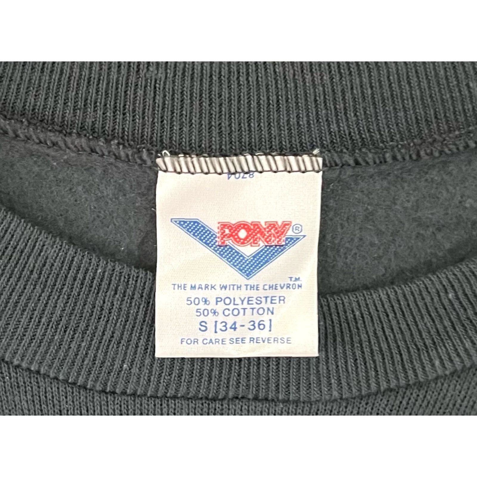 PONY VINTAGE PONY Sweatshirt Mens Small 80s Deadstock NWT Made in USA Gray Crew Neck Pullover Long Sleeve 50/50 Cotton Blend Size US S / EU 44-46 / 1 - 6 Thumbnail