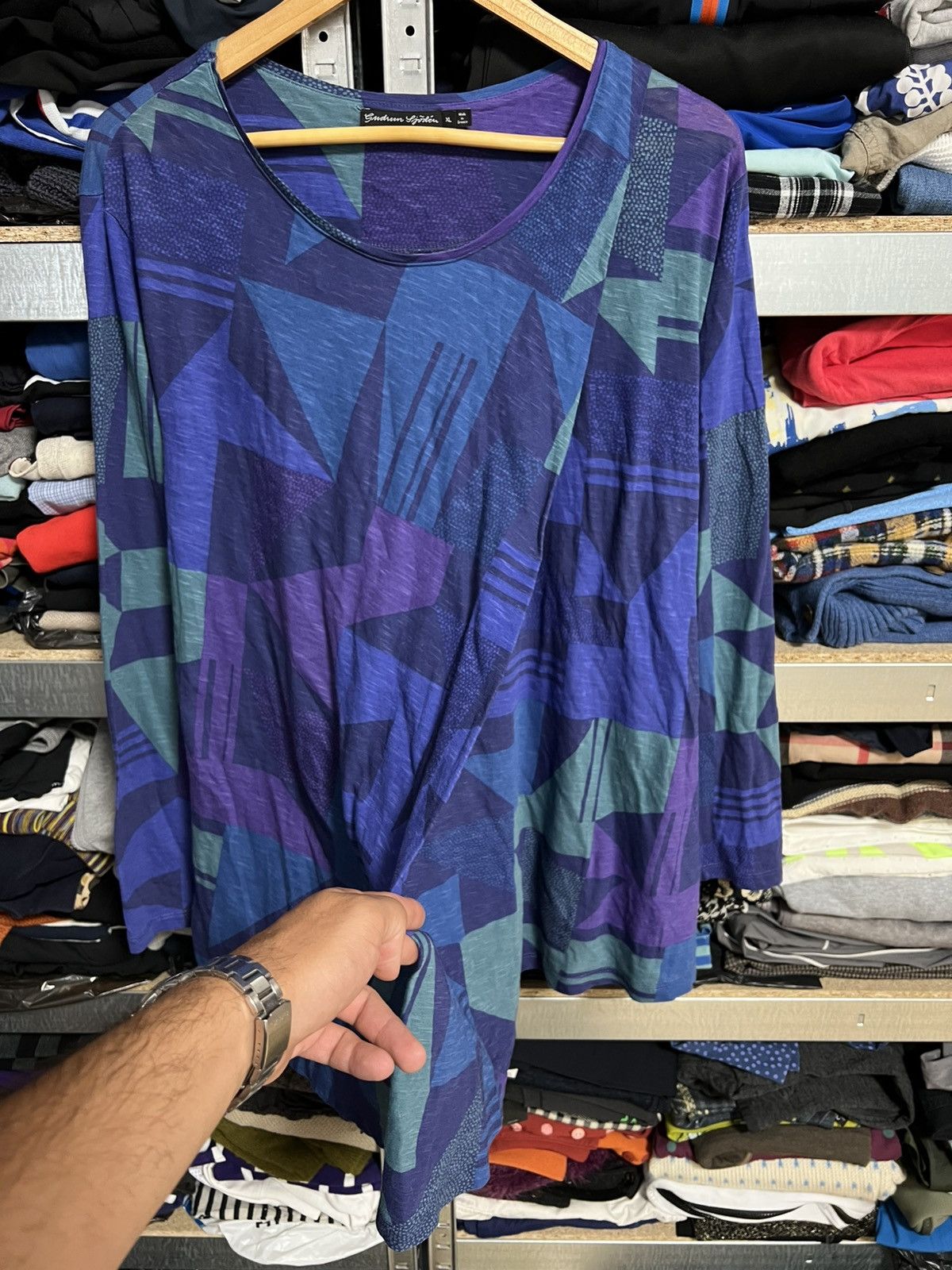 Gudrun Sjoden Gudrun Sjoden Print Blouse Long Sleeve Top Size XL Sjöden Size XL / US 12-14 / IT 48-50 - 3 Thumbnail