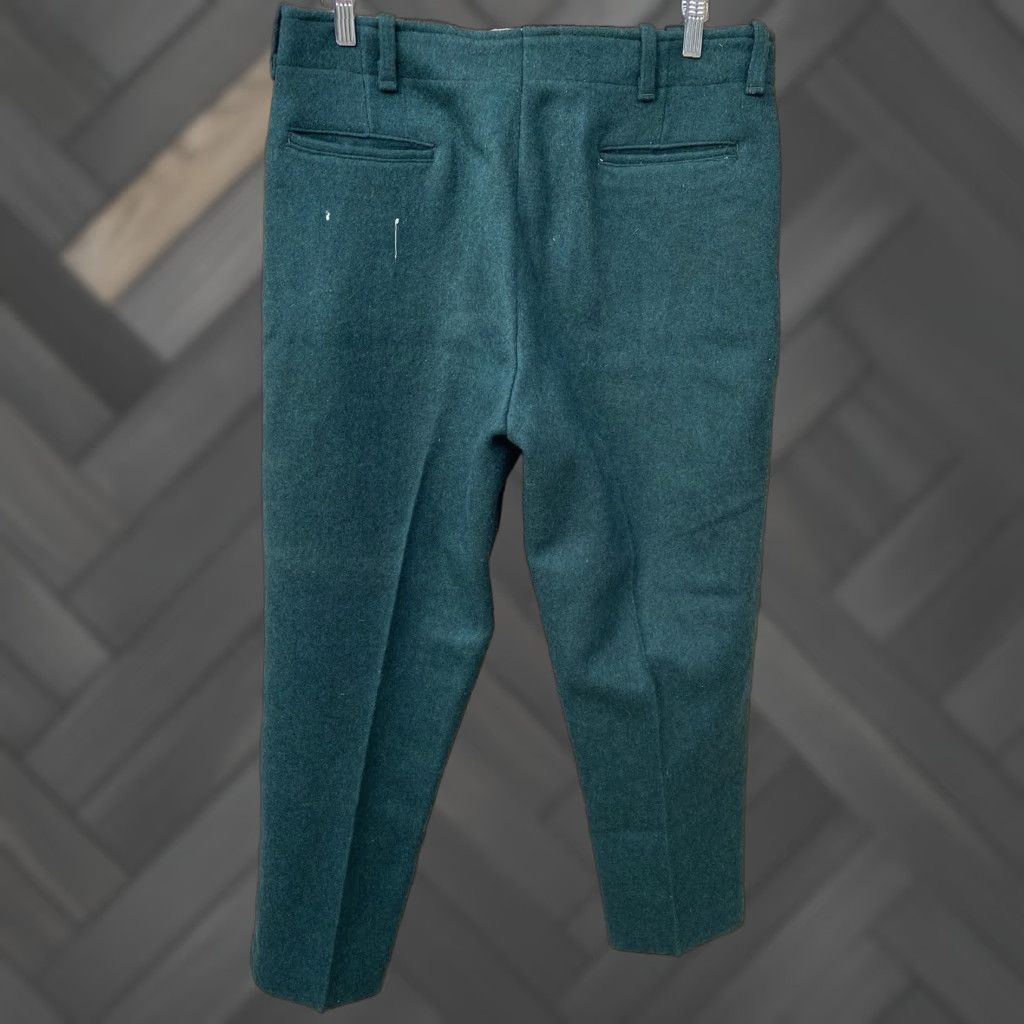 Vintage VINTAGE Northway Green Wool Outdoor Pants Talon Zipper Boat Sail Drill Pockets 34x30 Size US 34 / EU 50 - 1 Thumbnail