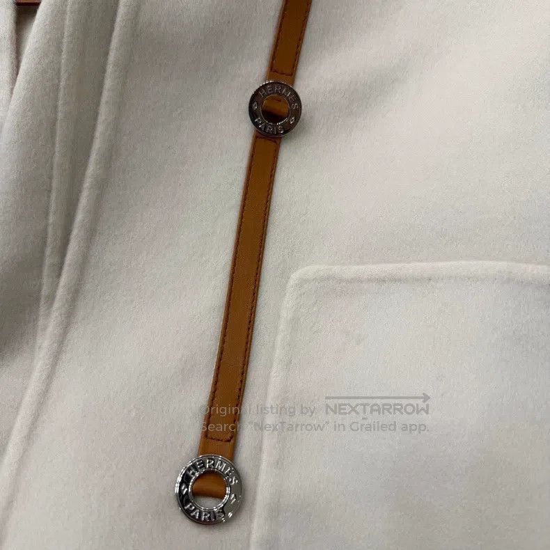 Other Hermes Mint Pink Single Breasted Cashmere Coat Size XS / US 0-2 / IT 36-38 - 3 Thumbnail