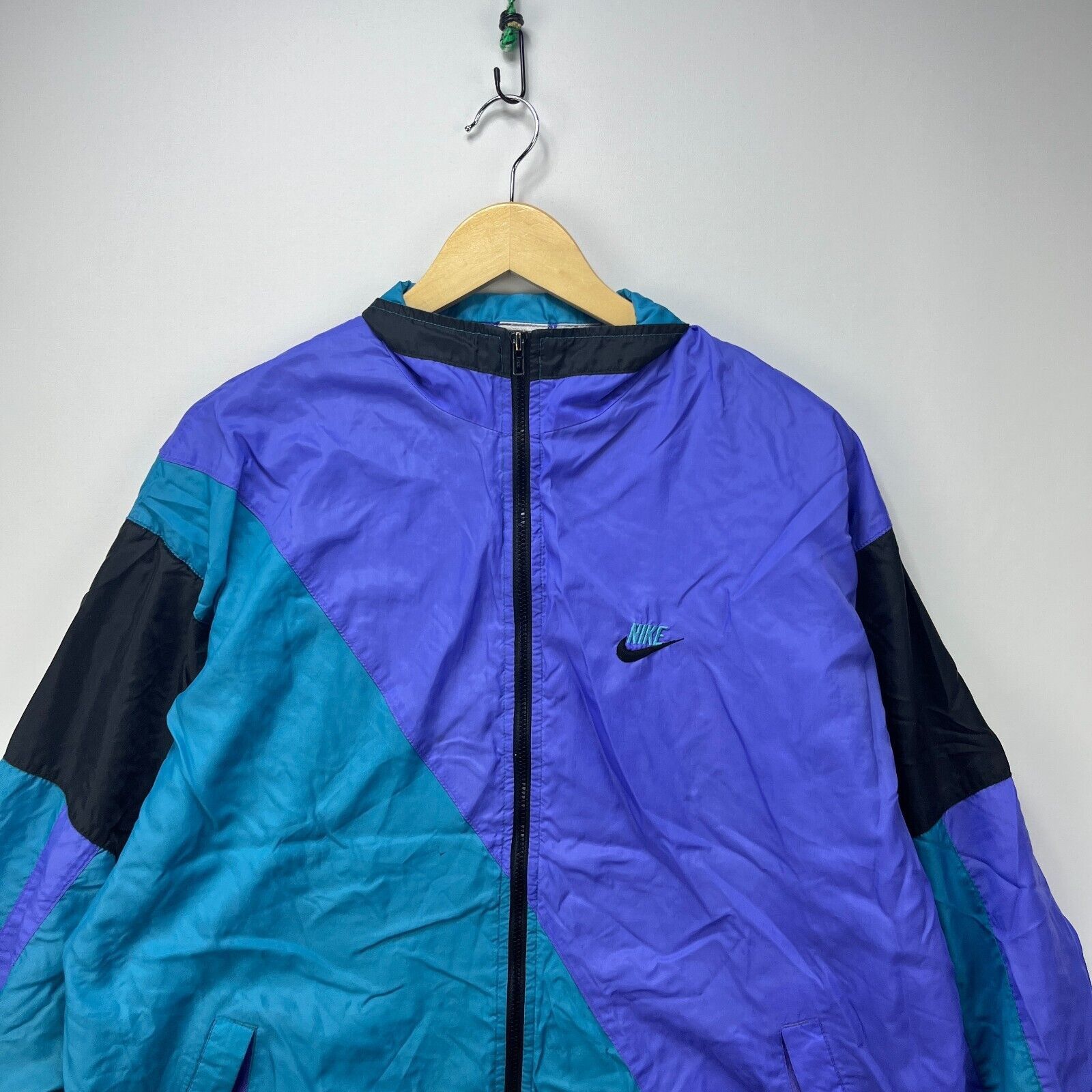 Nike × Vintage Vintage Y2K Nike Jacket Large Block Thermal Lined Swoosh Size US L / EU 52-54 / 3 - 2 Thumbnail