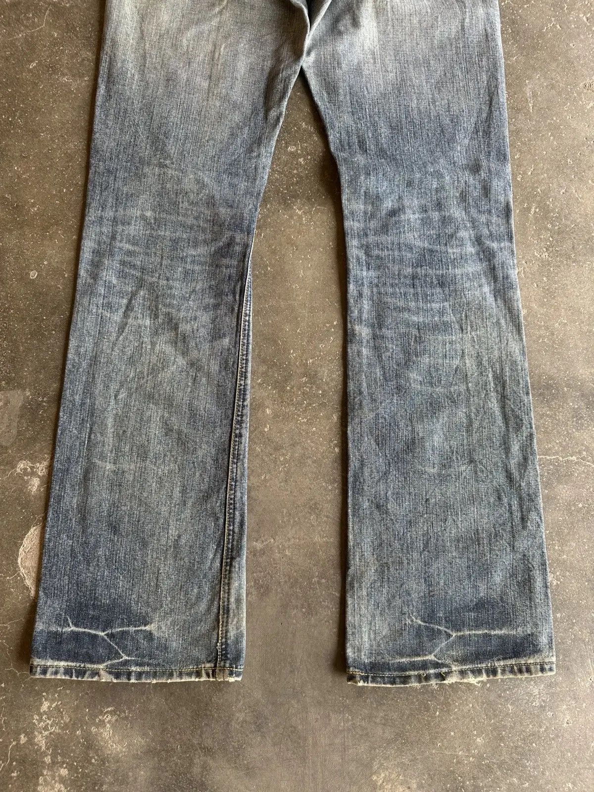 Lee W32 L33 FLARE/BOOTCUT VTG LEE JEANS RARE PATINA DENIM PANTS Size US 32 / EU 48 - 11 Thumbnail