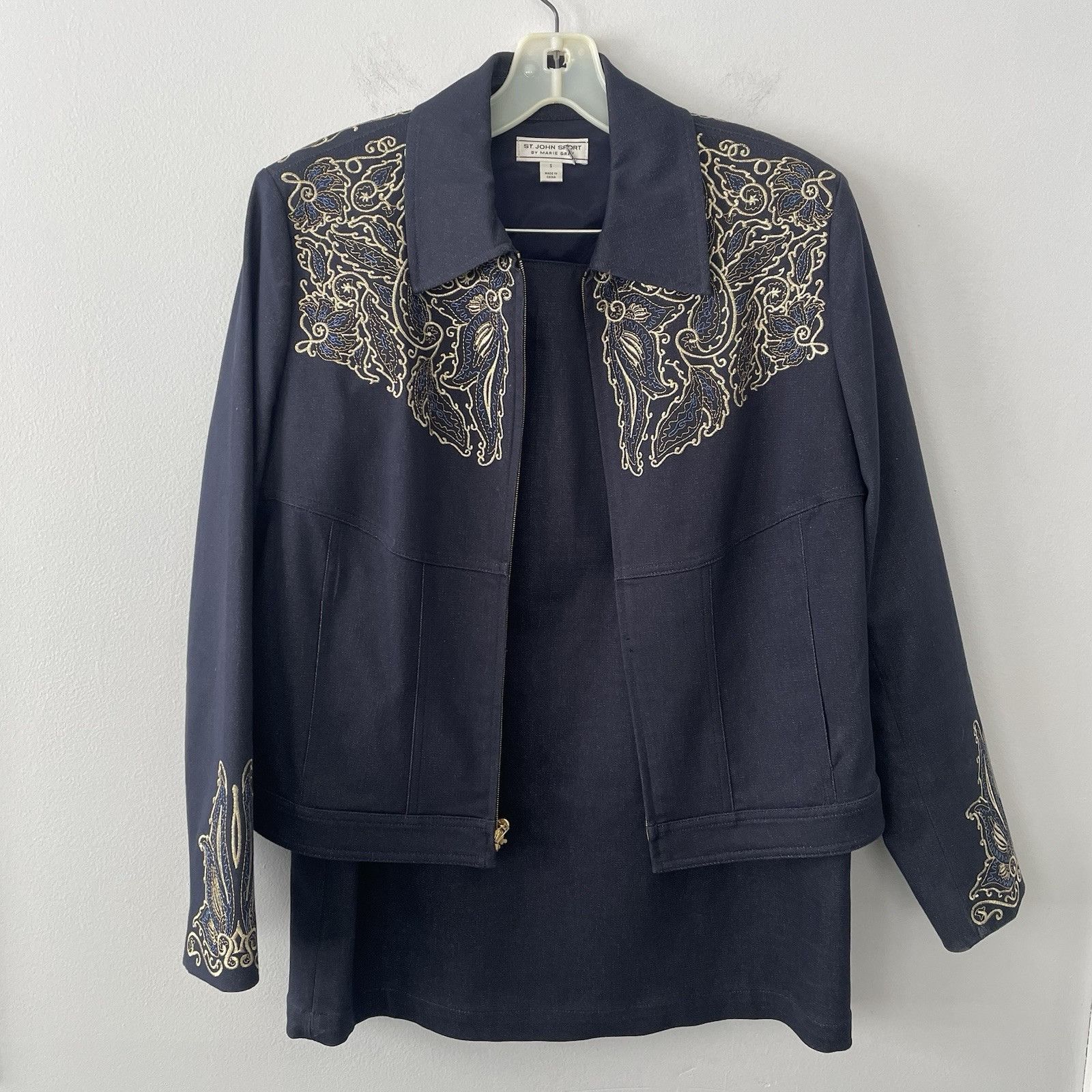 St. John Vtg St. John Sport 2 Pc Sz Small Denim Western Zip Jacket & Size S / US 4 / IT 40 - 2 Thumbnail