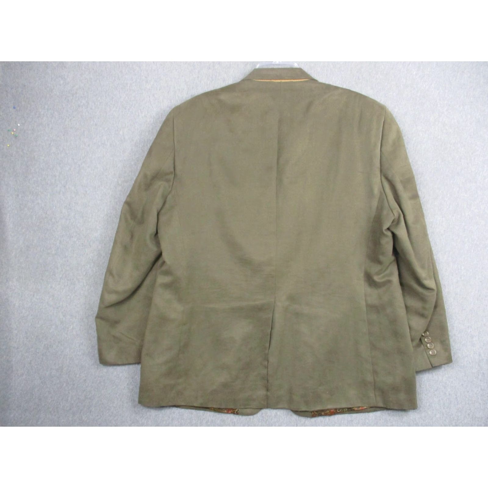 Ralph Lauren Lauren Ralph Lauren Blazer Mens 46R Green Polyester Two-Button Sport Coat Jacket Shirt Alternatives? Size 46R - 4 Thumbnail