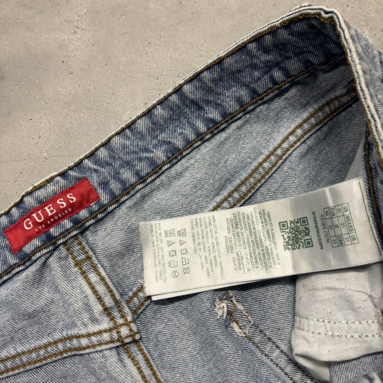 Japanese Brand × Vintage Crazy Vintage Y2K/2000s Light Wash Distressed Streetwear Denim Jeans! Size US 31 - 8 Thumbnail