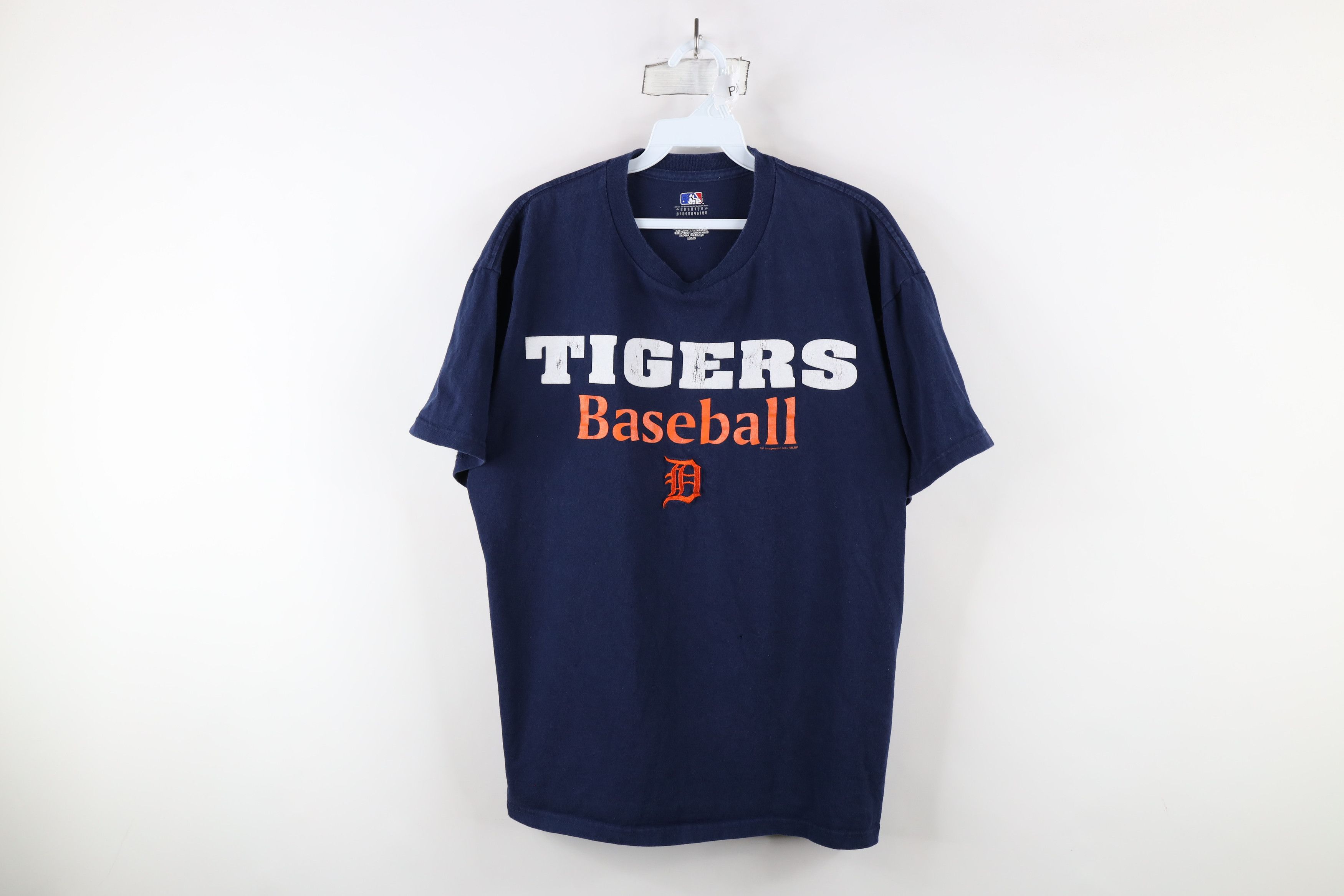 Vintage Vintage Y2K Spell Out Detroit Tigers Baseball T-Shirt Blue Size US L / EU 52-54 / 3 - 1 Thumbnail