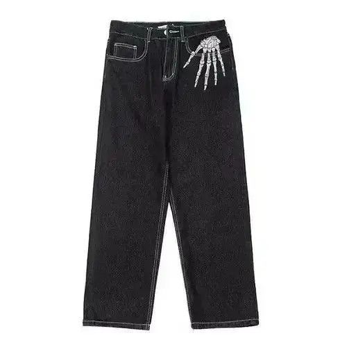 Japanese Brand Vintage Embroidery Bone Denim Jeans Men Size US 32 / EU 48 - 5 Thumbnail