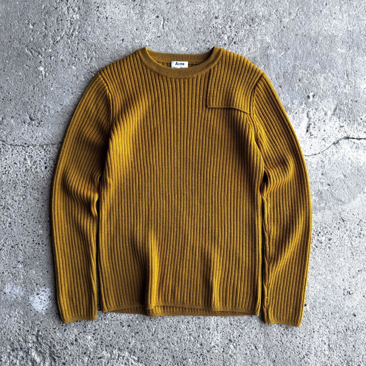 Acne Studios Yellow Off Shoulder Sweater