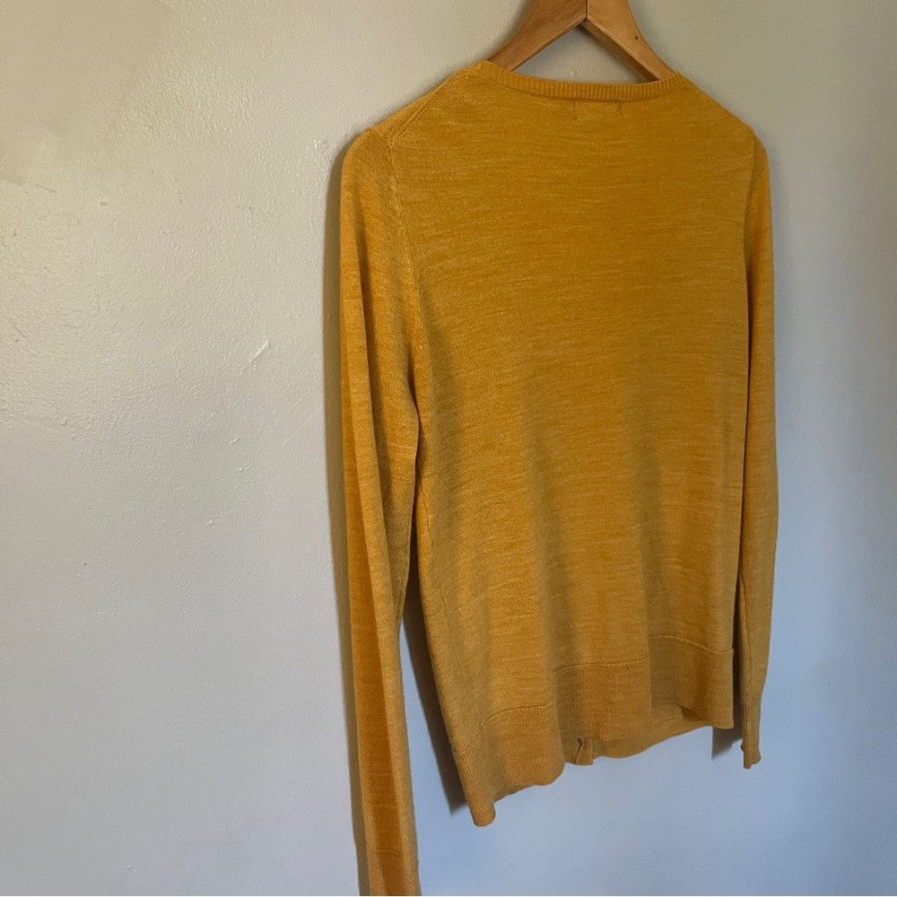 Designer The Limited Lightweight Crewneck Cardigan Yellow Large Size L / US 10 / IT 46 - 6 Thumbnail