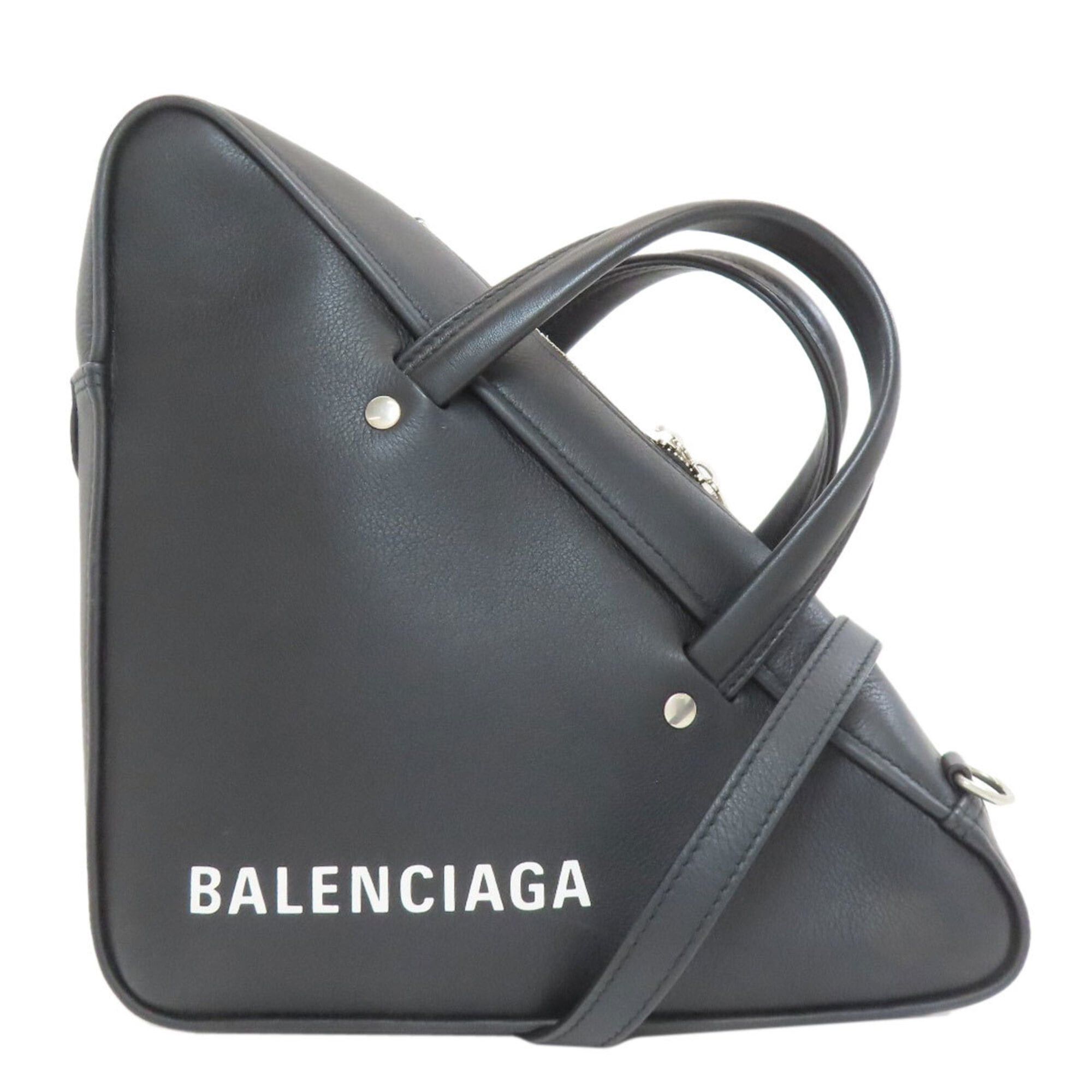 Balenciaga Balenciaga 476975 Triangle 2-Way Handbag Calfskin Women's BALENCIAGA Size ONE SIZE - 1 Thumbnail