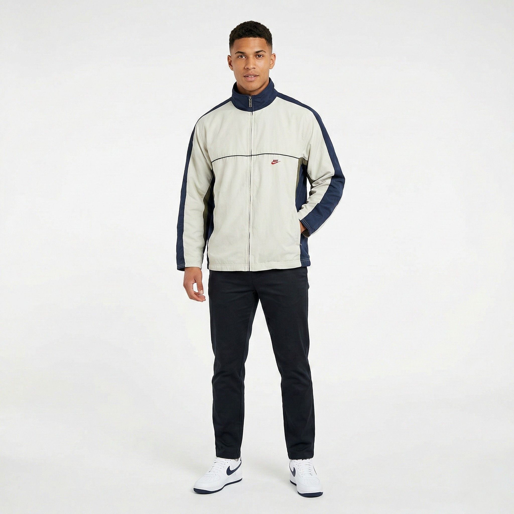Nike Nike Men L Jacket Full Zipper Collar Sport 10434 Size US L / EU 52-54 / 3 - 1 Thumbnail