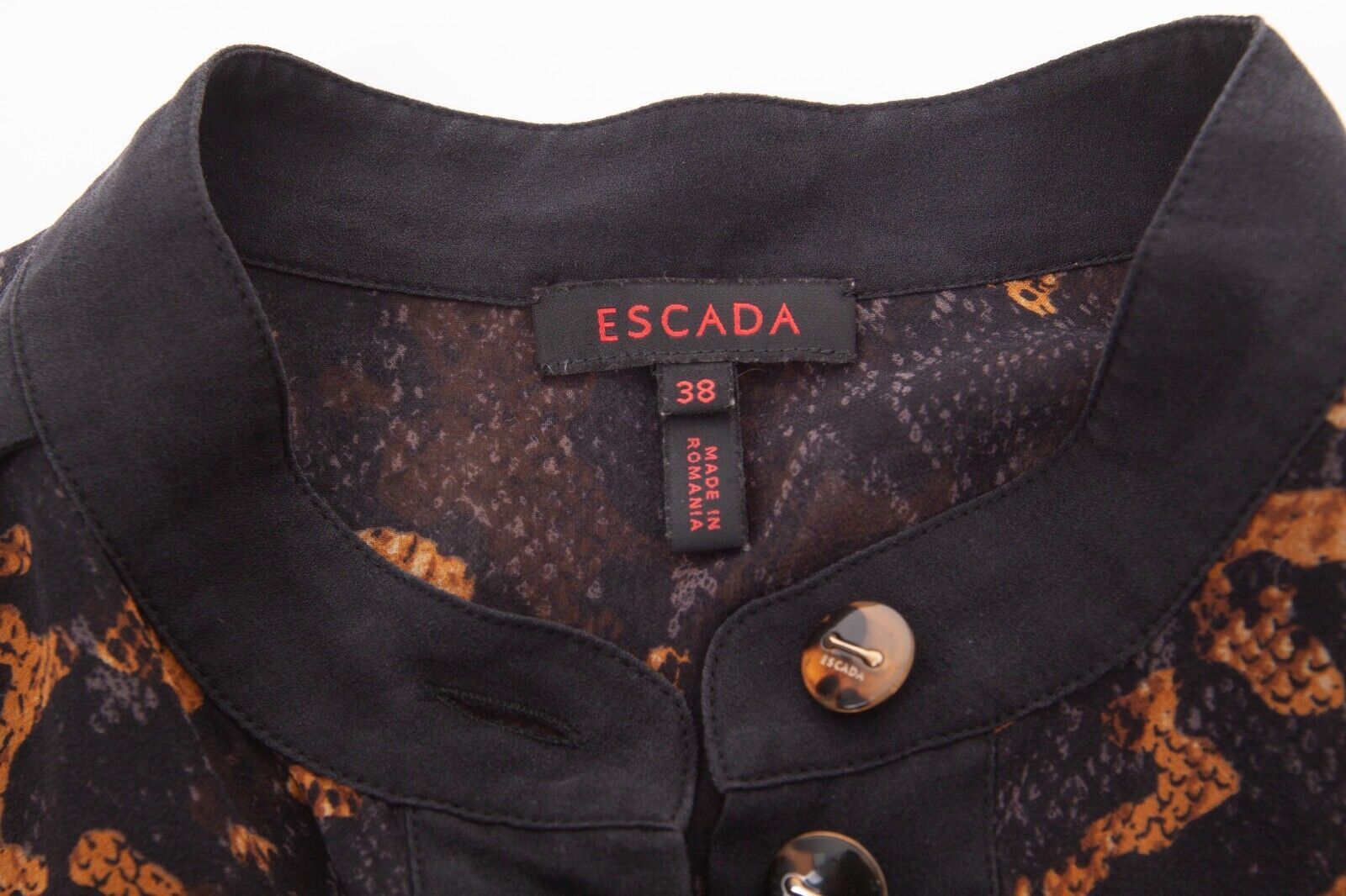 Escada Escada Silk Blouse Leopard Snake Pattern Vintage Size M / US 6-8 / IT 42-44 - 9 Thumbnail
