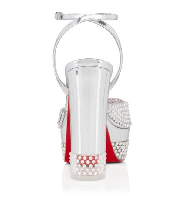 Christian Louboutin o1s1wg110924 Heeled Sandals in Silver Size US 7 / IT 37 - 2 Thumbnail