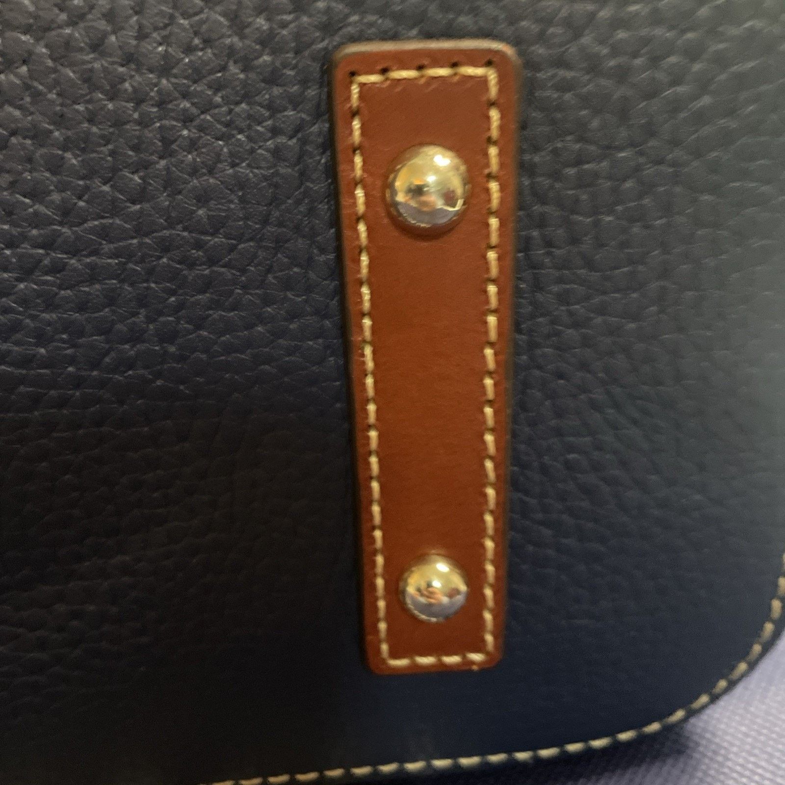 Dooney & Bourke Dooney & Bourke Pebble Grain Brenna Leather in Blue/Brown Size ONE SIZE - 9 Thumbnail