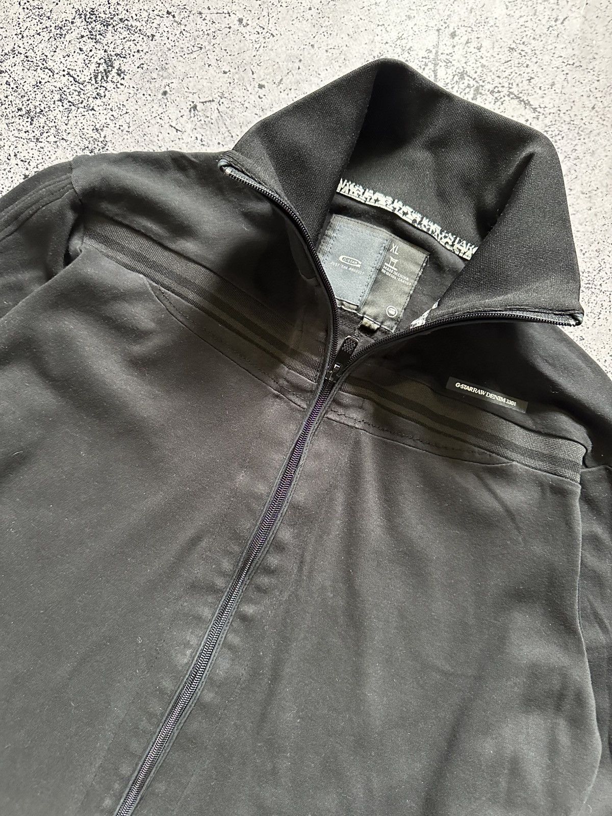 G-Star × Vintage Vintage G-Star Raw Track Jacket Black Mini Logo Y2K USA Size US XL / EU 56 / 4 - 2 Thumbnail
