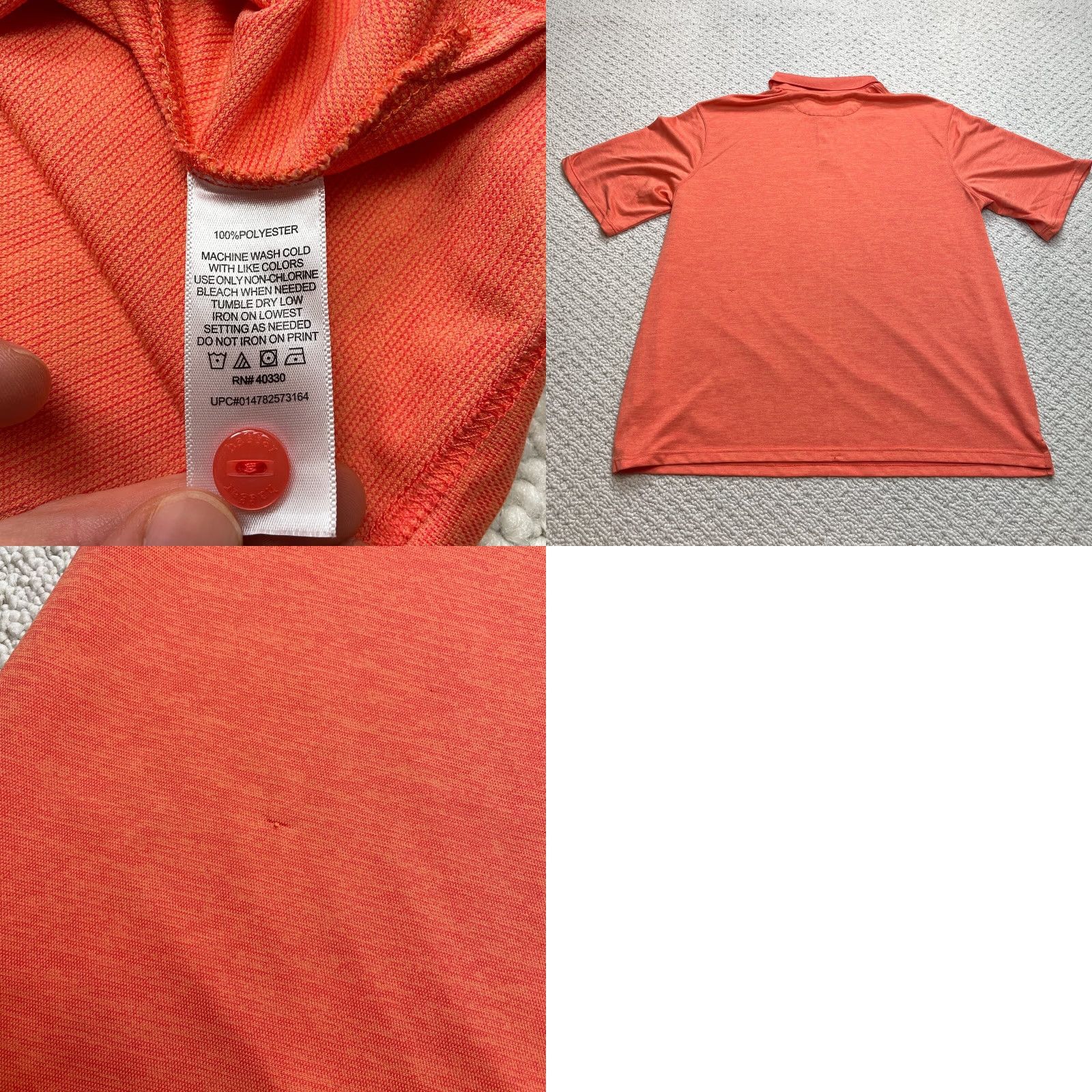 Haggar Haggar Polo Shirt Mens 2XLT Orange Short Sleeve Stretch Gold Rugby Adult Top Shirt Polo 2XLT Orange Short Sleeve Haggar Mens Rugby Gold Size US XXL / EU 58 / 5 - 8 Thumbnail