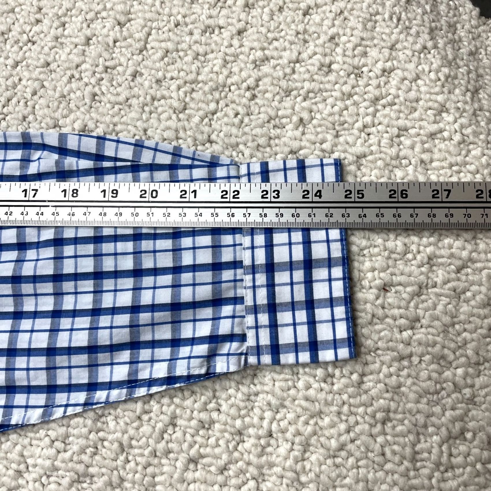 Haggar Haggar Button-Down Shirt Mens 2XL White Blue Plaid Check Long Sleeve Dress Top Size US XXL / EU 58 / 5 - 5 Thumbnail