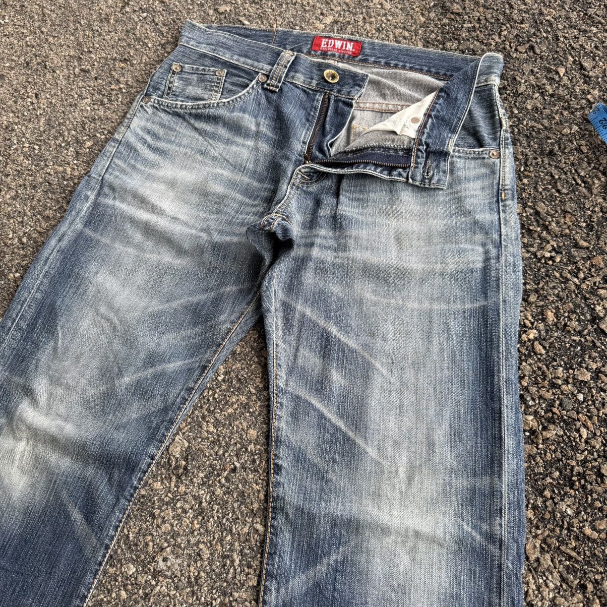 Edwin VINTAGE EDWIN 503 FADED DENIM JEAN PANTS Size US 35 - 7 Thumbnail