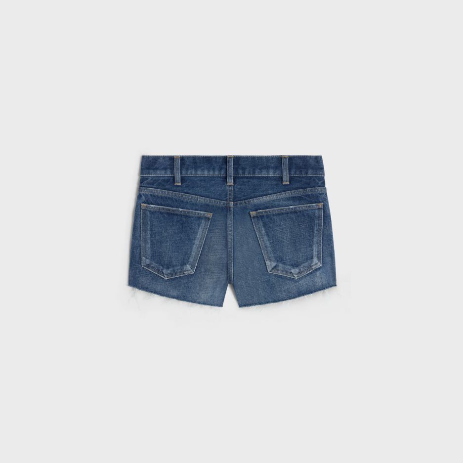 Celine o1w1db10925 2N53A365M Mini Short in Blue Size 32" / US 10 / IT 46 - 2 Thumbnail