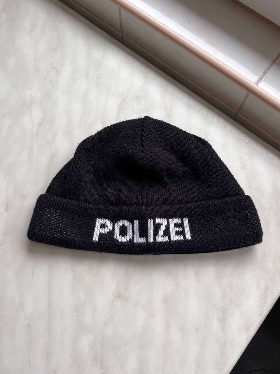 Vintage Vintage POLIZEI GERMANY 90s Knit Hat Vetements Style Police Size ONE SIZE - 2 Thumbnail