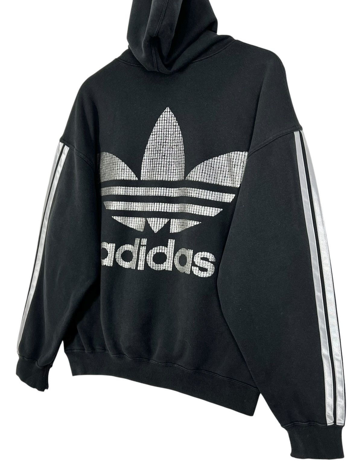 Adidas × Descente × Vintage Vintage Adidas Descente Distressed Pull Over Hoodie Size US L / EU 52-54 / 3 - 4 Thumbnail